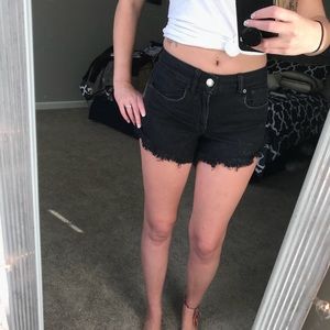 american eagle high-waisted denim shorts